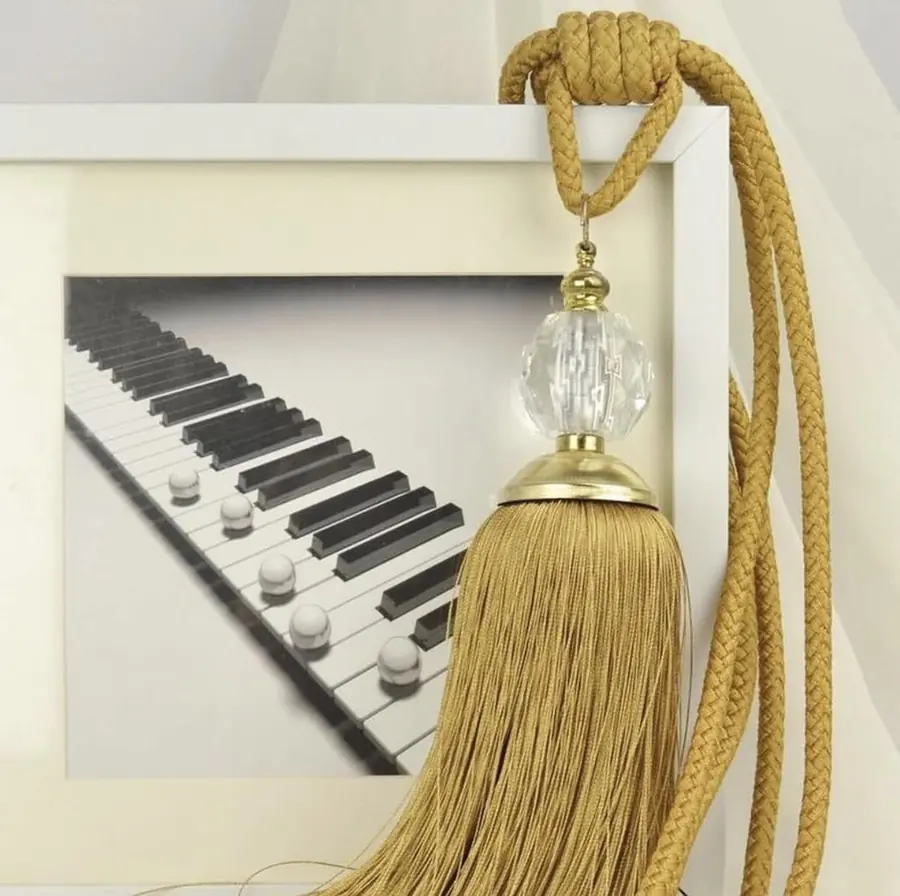 Gold tassel with crystal knob