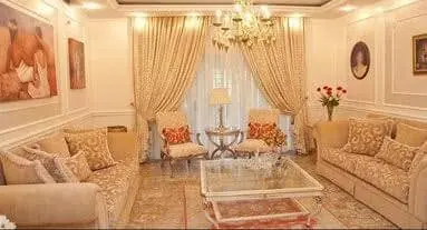Formal living room drapery