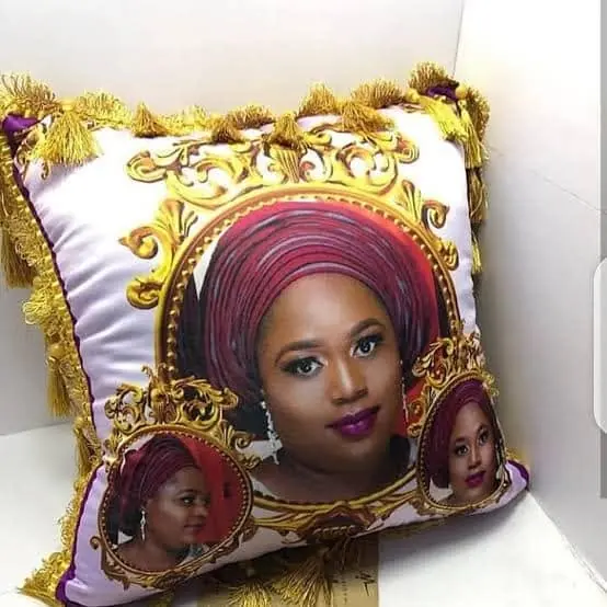 Custom portrait cushion