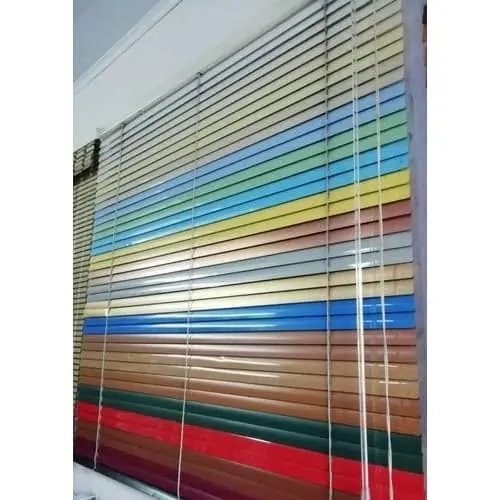 Rainbow wooden venetian blinds